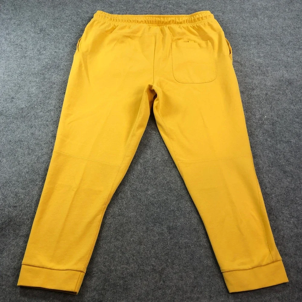 Nike Mens Jogger Sweatpants XXL Yellow Drawstring Gym Tapered Cotton Stretch